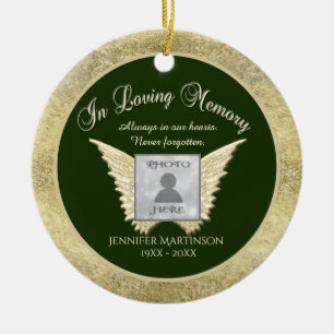 Naam Angel Wings Memorial toevoegen Keramisch Ornament