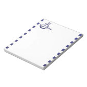 Naam anker Nautical Monogram Notitieblok (Gedraaid)