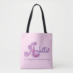 Naam Ankita en betekenis monogram zak Draagtas