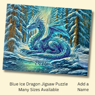 Naam, Aqua Blauwe IJsdraak bij Vijver Legpuzzel