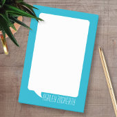 Naam Aqua en White Talk Bubble Retro Post-it® Notes