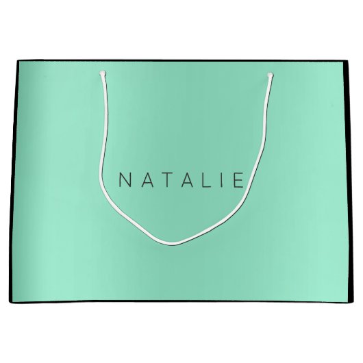 Naam Aqua Mint Blush Parly Minimale Gift Large Cadeauzakje (Voorkant)