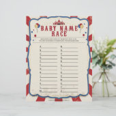 Naam baby [Circus Theme] Briefhoofd (Staand voorkant)