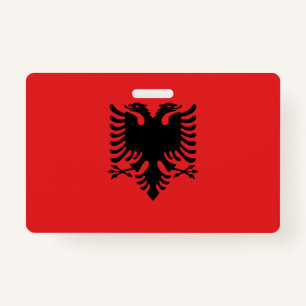 Naam Badge met vlag van Albanië