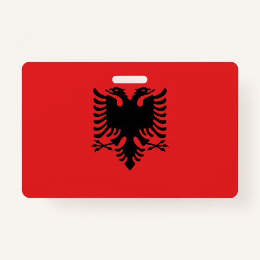 Naam Badge met vlag van Albanië (Voorkant)