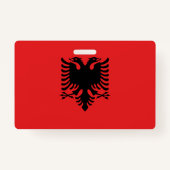 Naam Badge met vlag van Albanië (Achterkant)
