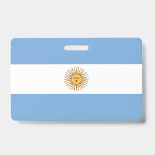 Naam Badge met vlag van Argentinië