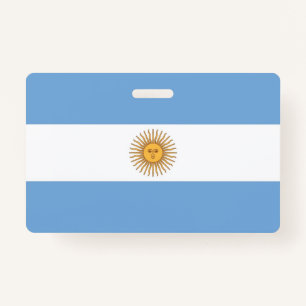 Naam Badge met vlag van Argentinië