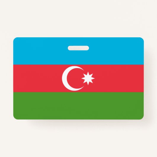 Naam Badge met vlag van Azerbeidzjan (Voorkant)