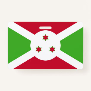 Naam Badge met vlag van Burundi