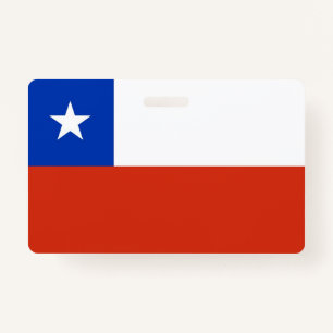 Naam Badge met vlag van Chili