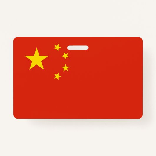 Naam Badge met vlag van China (Voorkant)