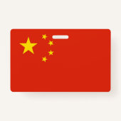 Naam Badge met vlag van China (Achterkant)