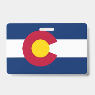 Naam Badge met vlag van Colorado State, USA