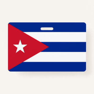 Naam Badge met vlag van Cuba