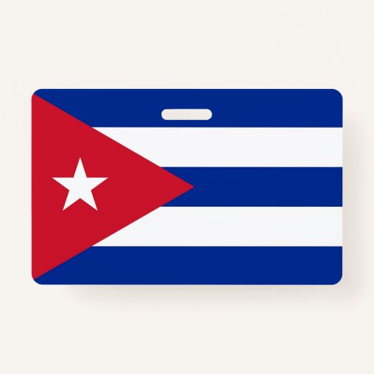 Naam Badge met vlag van Cuba (Voorkant)