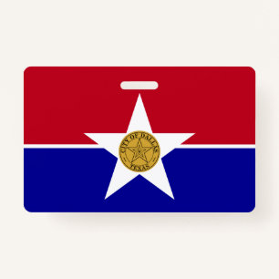 Naam Badge met vlag van Dallas City