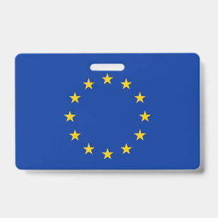 Naam Badge met vlag van de Europese Unie