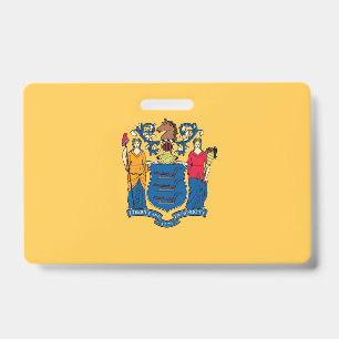 Naam Badge met vlag van de staat New Jersey, Veren