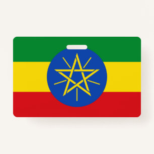 Naam Badge met vlag van Ethiopië
