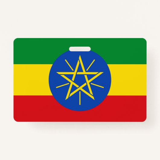 Naam Badge met vlag van Ethiopië (Voorkant)