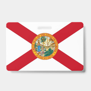 Naam Badge met vlag van Florida State, USA