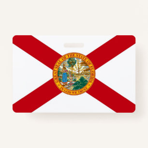 Naam Badge met vlag van Florida State, USA
