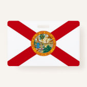 Naam Badge met vlag van Florida State, USA (Achterkant)