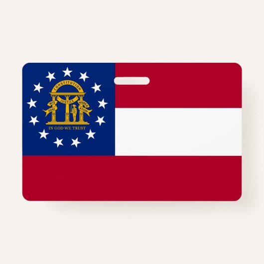 Naam Badge met vlag van Georgia State, USA (Voorkant)