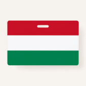 Naam Badge met vlag van Hongarije (Achterkant)