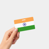 Naam Badge met vlag van India (Handheld)