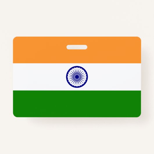 Naam Badge met vlag van India (Voorkant)
