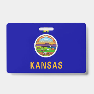 Naam Badge met vlag van Kansas State, Verenigde St