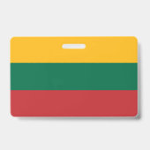 Naam Badge met vlag van Litouwen (Achterkant)