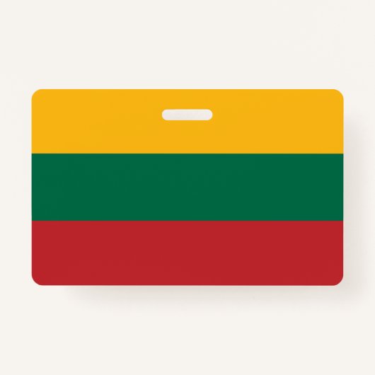 Naam Badge met vlag van Litouwen (Voorkant)