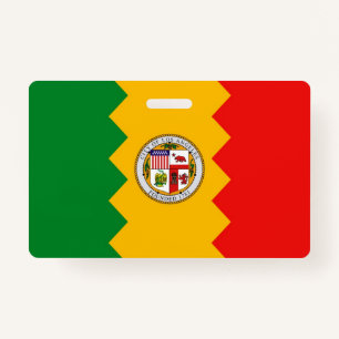 Naam Badge met vlag van Los Angeles, Verenigde Sta