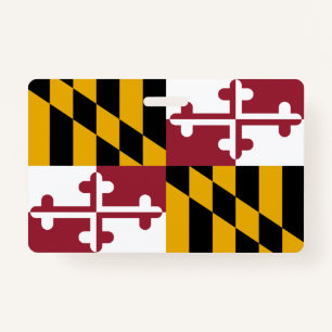 Naam Badge met vlag van Maryland State, Verenigde 