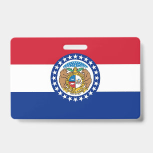 Naam Badge met vlag van Missouri State, USA