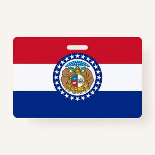 Naam Badge met vlag van Missouri State, USA