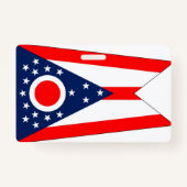 Naam Badge met vlag van Ohio State, Verenigde Stat (Achterkant)