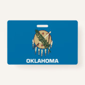 Naam Badge met vlag van Oklahoma State, USA (Achterkant)
