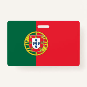 Naam Badge met vlag van Portugal