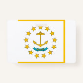 Naam Badge met vlag van Rhode Island, VS (Achterkant)