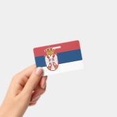 Naam Badge met vlag van Servië (Handheld)