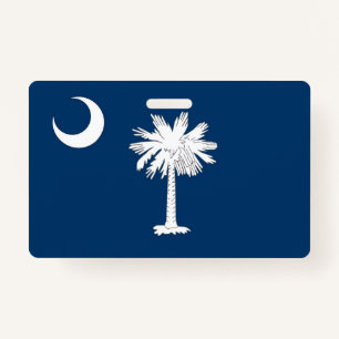 Naam Badge met vlag van South Carolina, Verenigde 