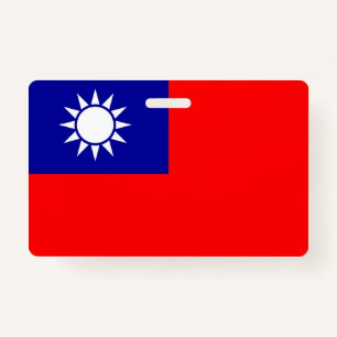 Naam Badge met vlag van Taiwan