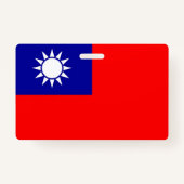 Naam Badge met vlag van Taiwan (Achterkant)