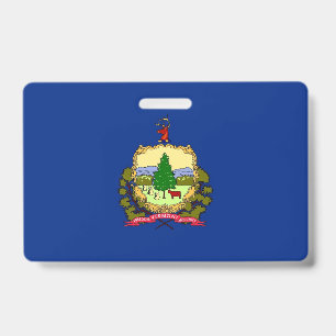 Naam Badge met vlag van Vermont State, Verenigde S