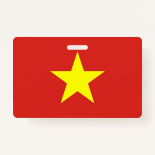 Naam Badge met vlag van Vietnam
