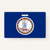 Naam Badge met vlag van Virginia State, Verenigde  (Achterkant)